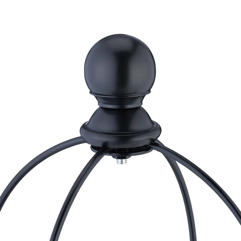 Lot de 2 tuteurs à tomates support plantes grimpantes 150 x 20 x 20 cm design floral élégant en métal noir 13_0012449
