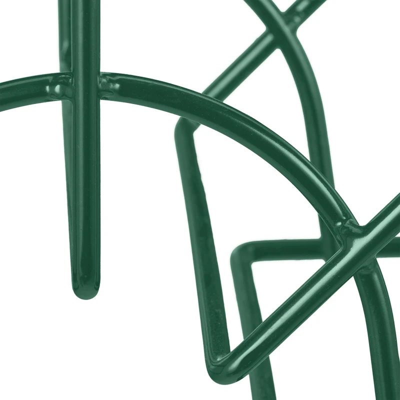 Support mural pratique pour tuyau d'arrosage 30 x 10 x 15 cm en acier poudré vert 13_0013416