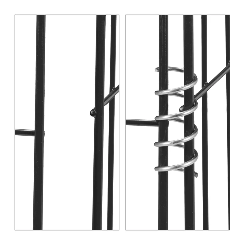 Lot de 3 composteurs de jardin métallique 560 L avec montage simple aération optimale en fil d'acier noir 13_0013815