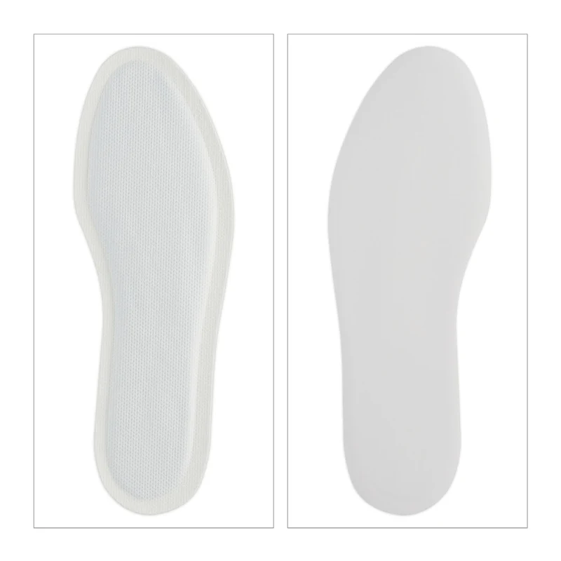 Lot de 20 patchs chauffants pour pieds froids randonnée ski 28,5 x 9,5 cm en non tissé blanc 13_0013590