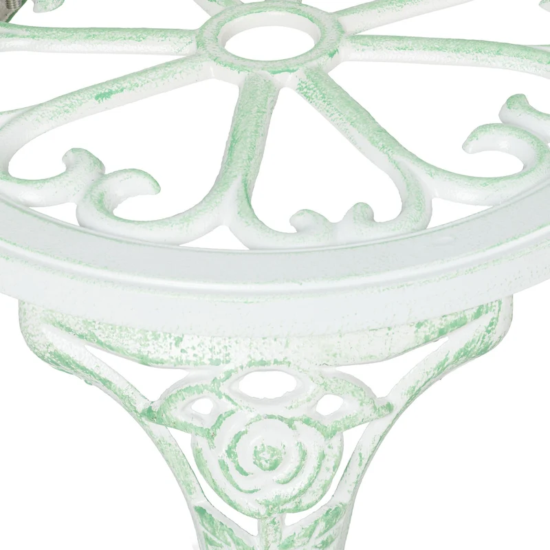 Banc de jardin romantique 2 places avec accoudoirs 120 x 50 x 75 cm en métal blanc 13_0010063