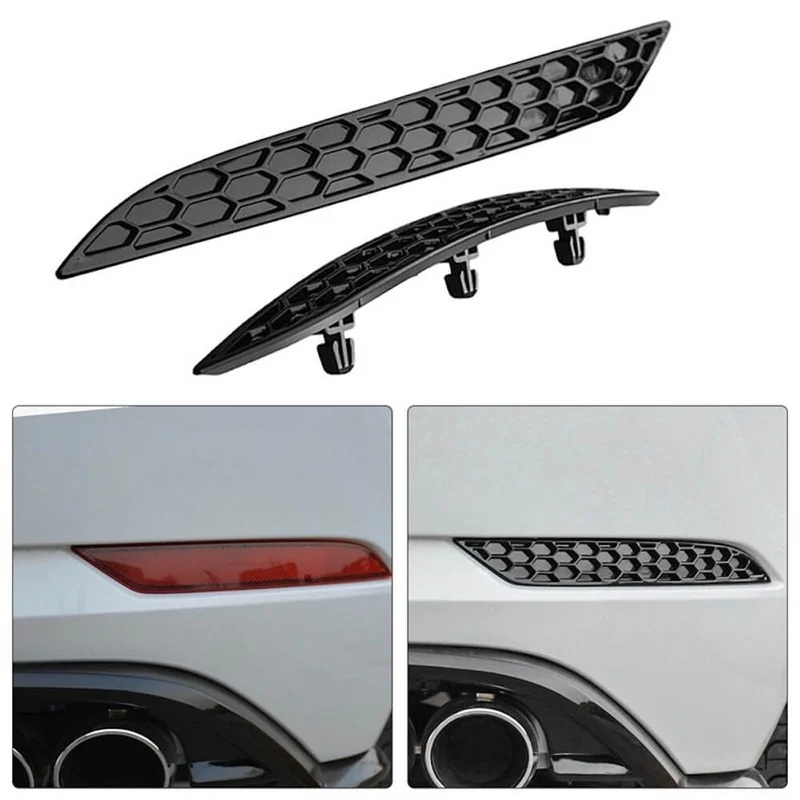 Réflecteurs Noir Golf 7 GTI R Inserts Pare-chocs Nid d'Abeille