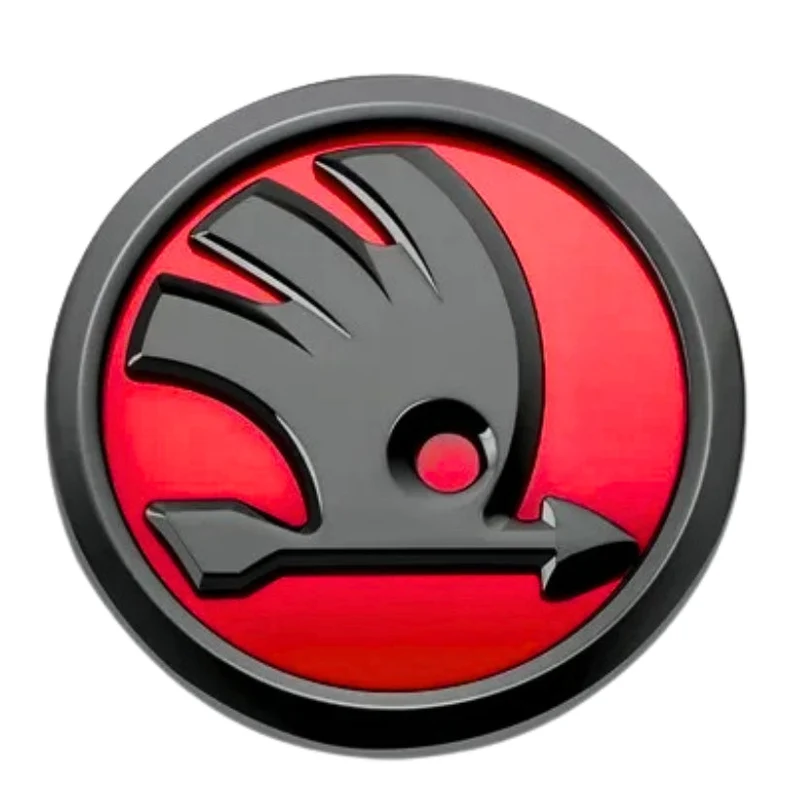 Logo Skoda Noir Emblème Calandre Volant