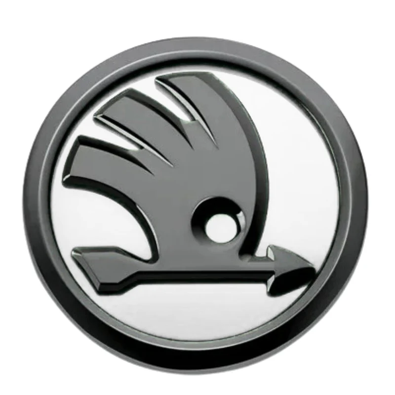 Logo Skoda Noir Emblème Calandre Volant