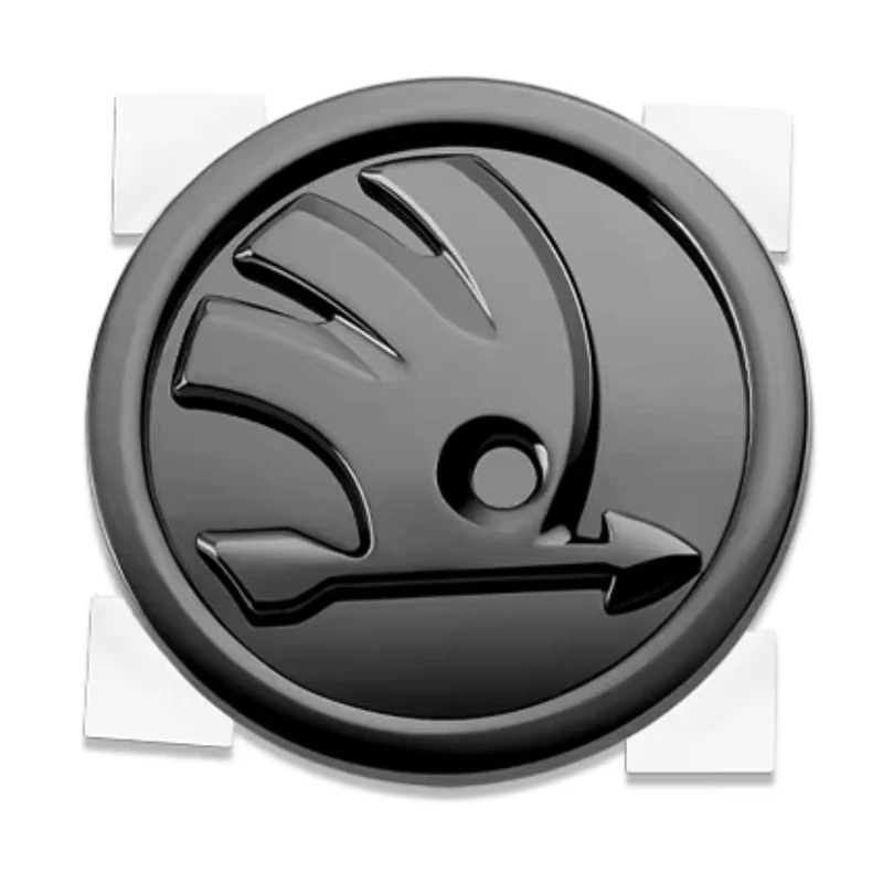 Logo Skoda Noir Emblème Calandre Volant