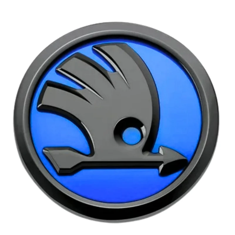Logo Skoda Noir Emblème Calandre Volant