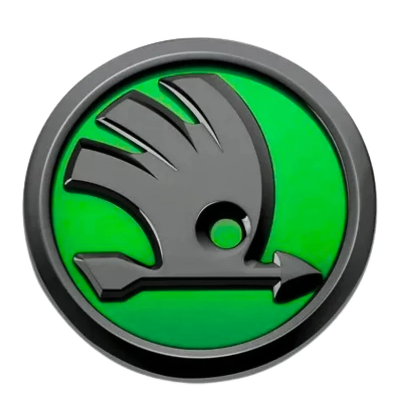 Logo Skoda Noir Emblème Calandre Volant