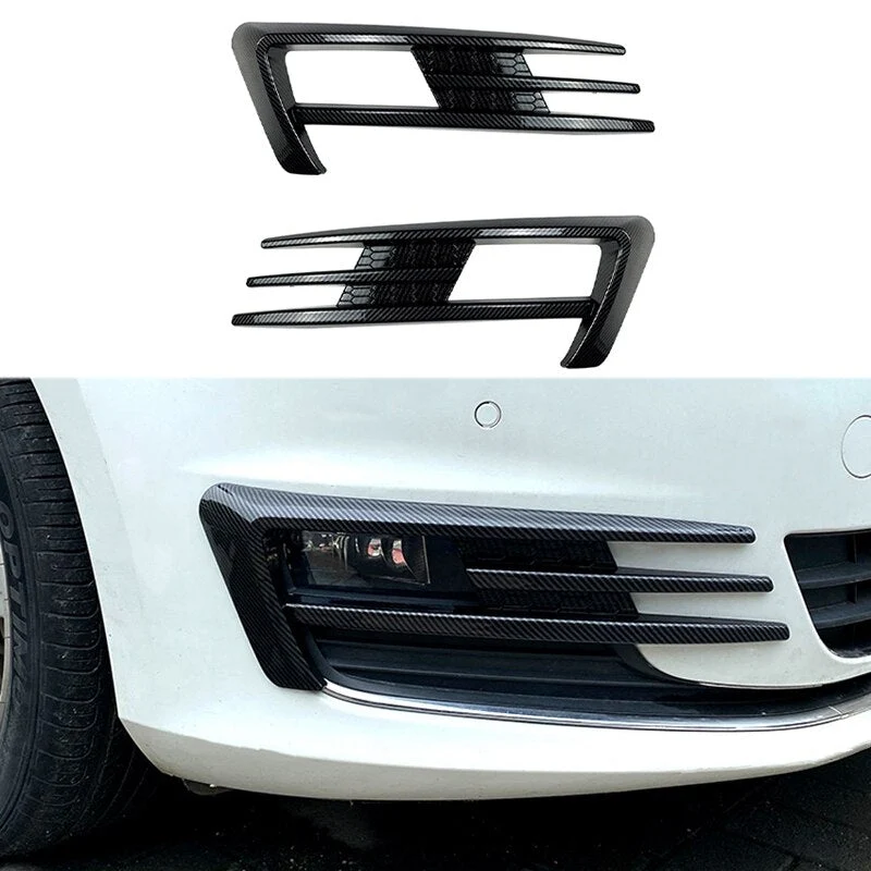 Grille Pare Choc Golf 7 Look Carbone Ou Noir Brillant