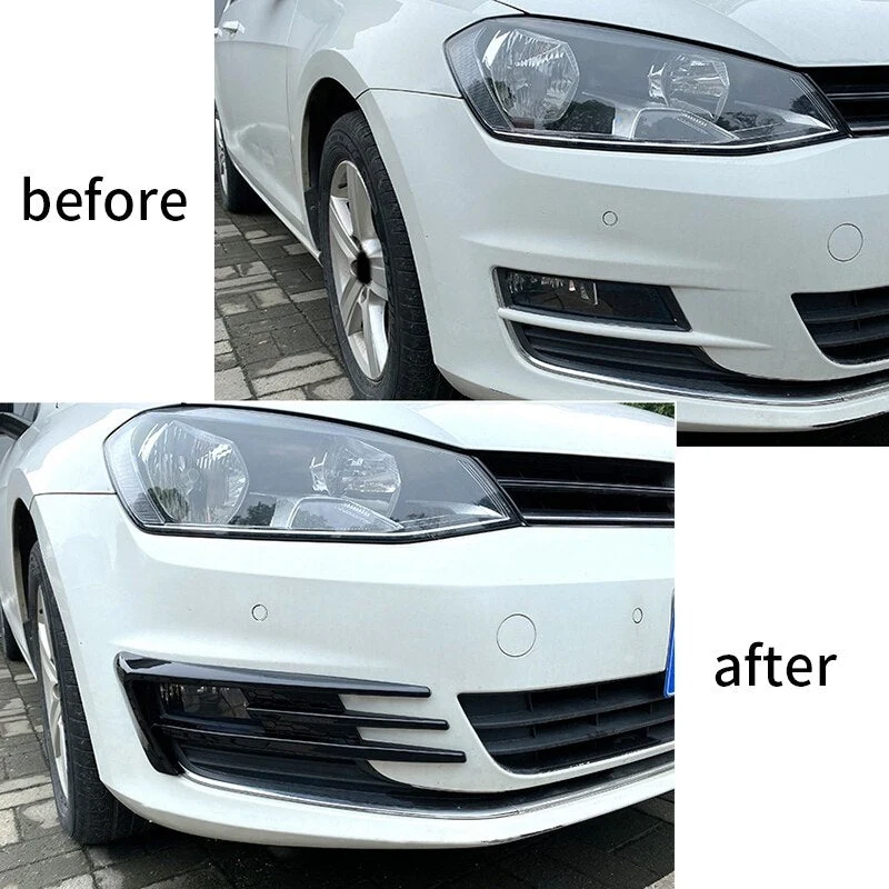 Grille Pare Choc Golf 7 Look Carbone Ou Noir Brillant