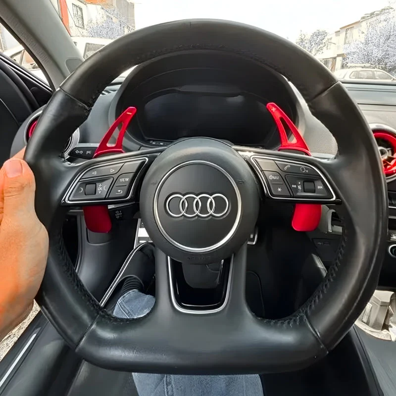 Palettes Volant Extension Audi B9 Imitation Carbone