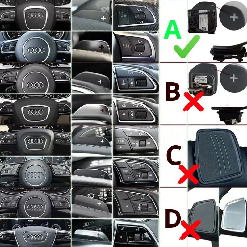 Extensions Palettes Aluminium Volant Audi B8 Noir
