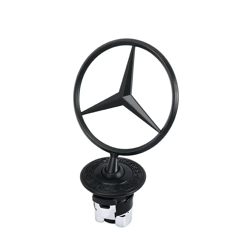 Emblème Étoile Capot Mercedes Benz W204 W205 W220 Noir Chrome