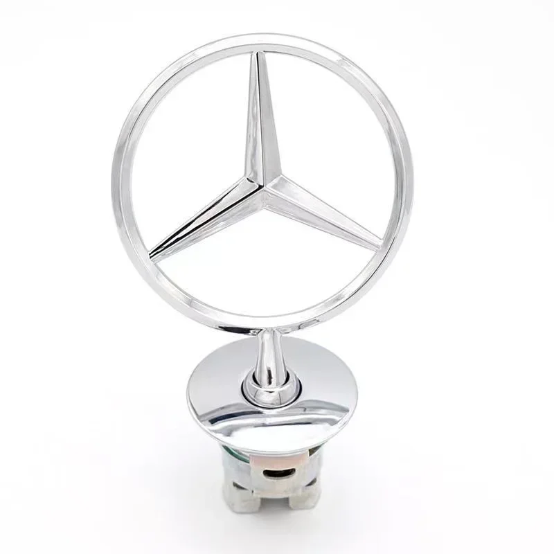 Emblème Étoile Capot Mercedes Benz W204 W205 W220 Noir Chrome