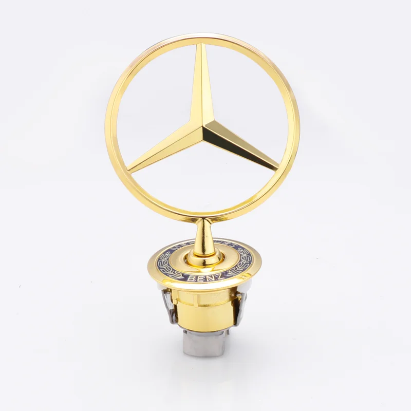 Emblème Étoile Capot Mercedes Benz W204 W205 W220 Noir Chrome
