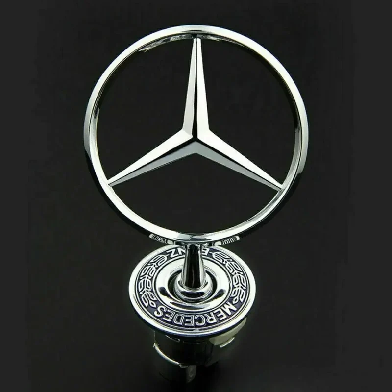 Emblème Étoile Capot Mercedes Benz W204 W205 W220 Noir Chrome