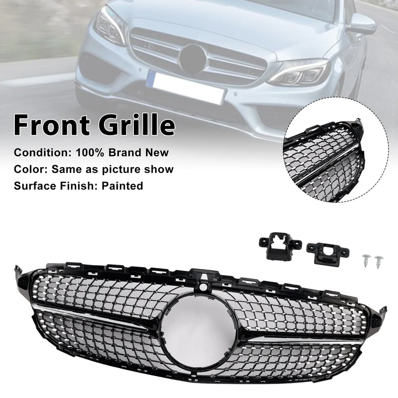 Calandre Diamantée Mercedes Classe C W205 C250 C300 2015-2018