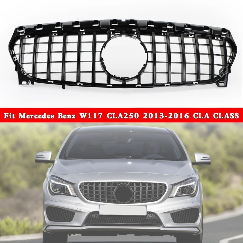 Calandre Diamant Noir Brillant Mercedes CLA W117 2013-2019
