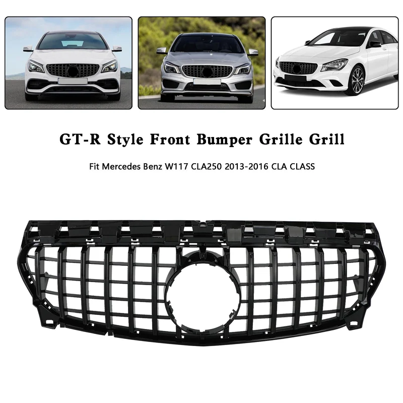 Calandre Diamant Noir Brillant Mercedes CLA W117 2013-2019