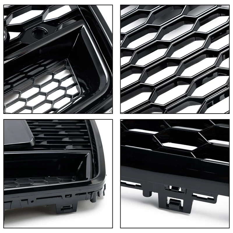 Calandre Style RS6 Nid d'Abeille Noir Audi A6 S6 C7 2016-2018