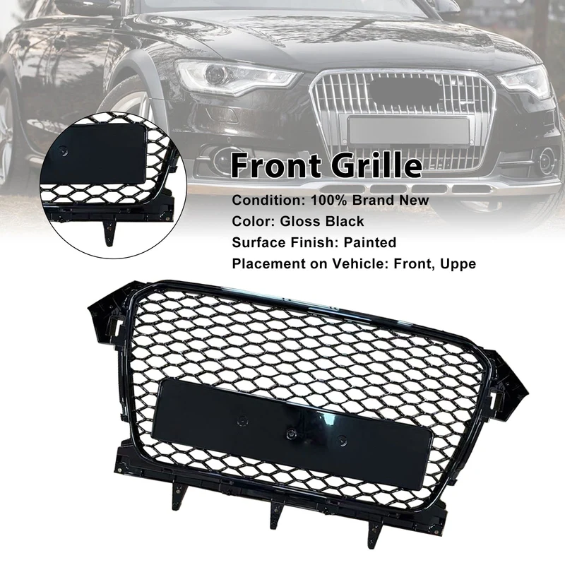 Grille Pare-Chocs Style RS4 Audi A4 B8.5 Allroad Noir