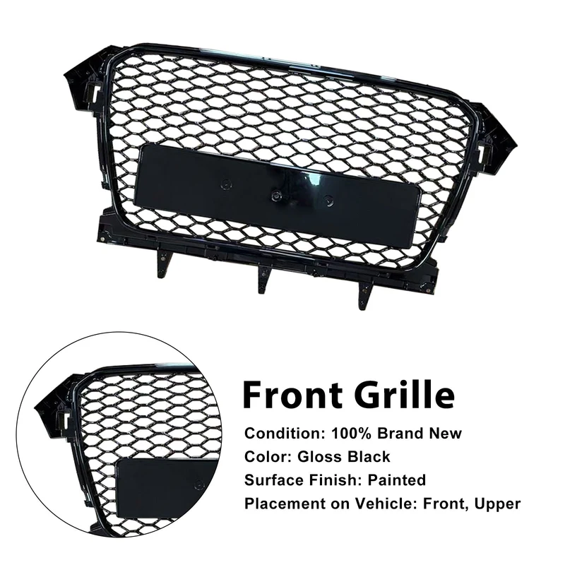 Grille Pare-Chocs Style RS4 Audi A4 B8.5 Allroad Noir