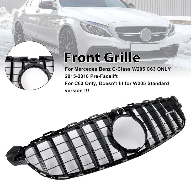 Grille Pare-Chocs Mercedes-Benz W205 C63 Noir 2015-2018