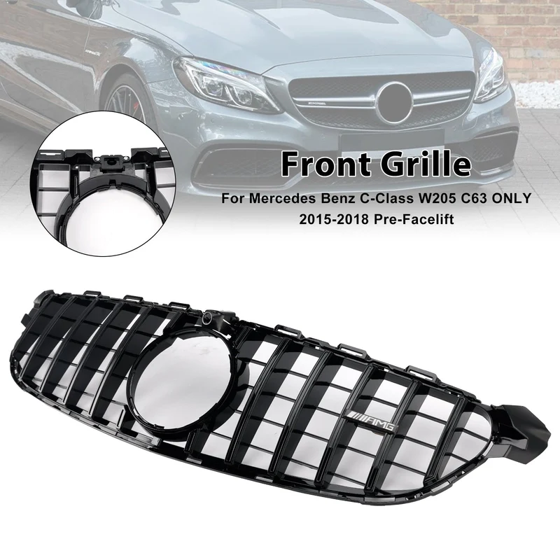 Grille Pare-Chocs Mercedes-Benz W205 C63 Noir 2015-2018