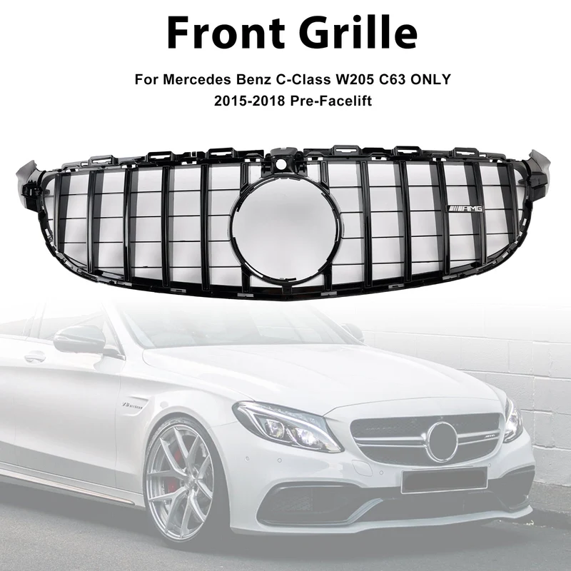 Grille Pare-Chocs Mercedes-Benz W205 C63 Noir 2015-2018
