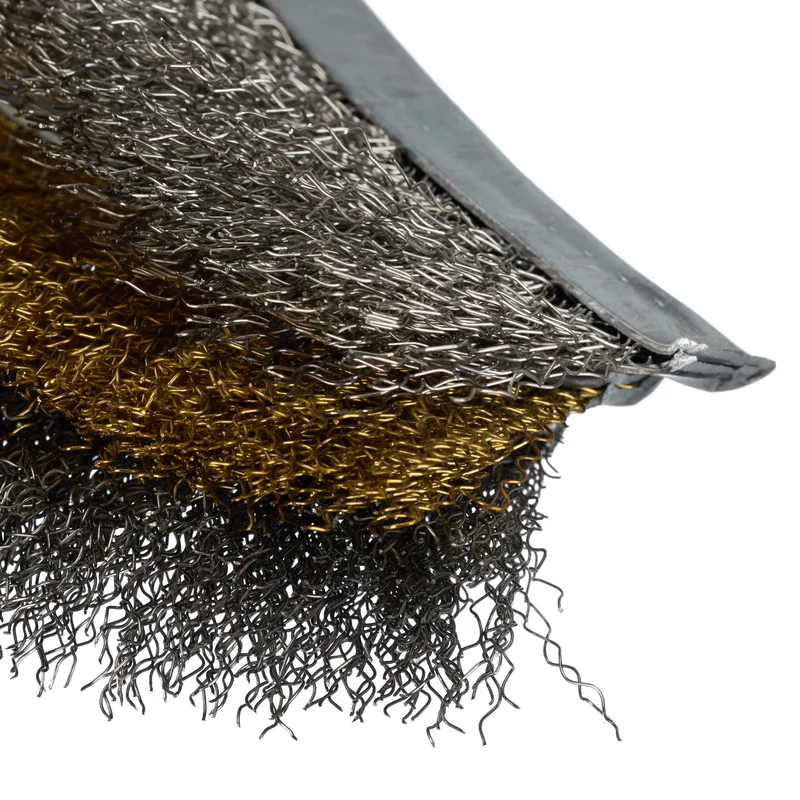 Lot de 6 brosses métalliques polyvalentes pour atelier jardin nettoyage efficace en acier inoxydable noir 13_0015558