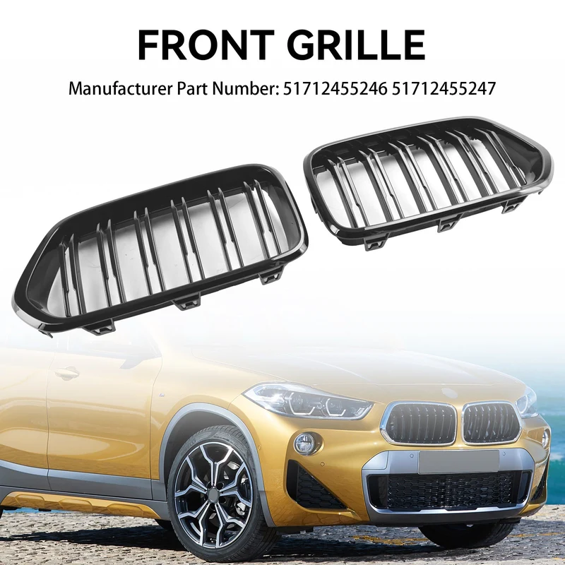 Grille Avant Noir Brillant BMW X2 Série F39 2018-2023