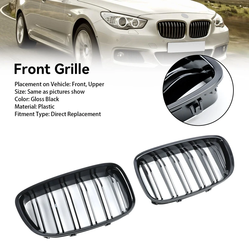 Grille Calandre Avant Noir Brillant BMW Série 5 GT F07 2009-2017