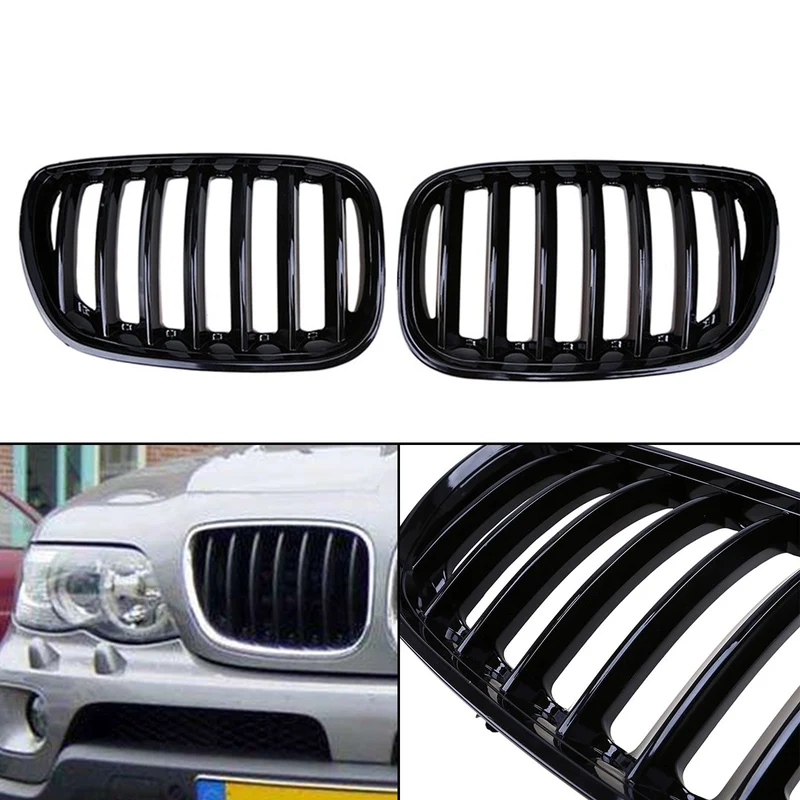 Grille Calandre Avant Noir Brillant BMW X5 E53 2004-2006
