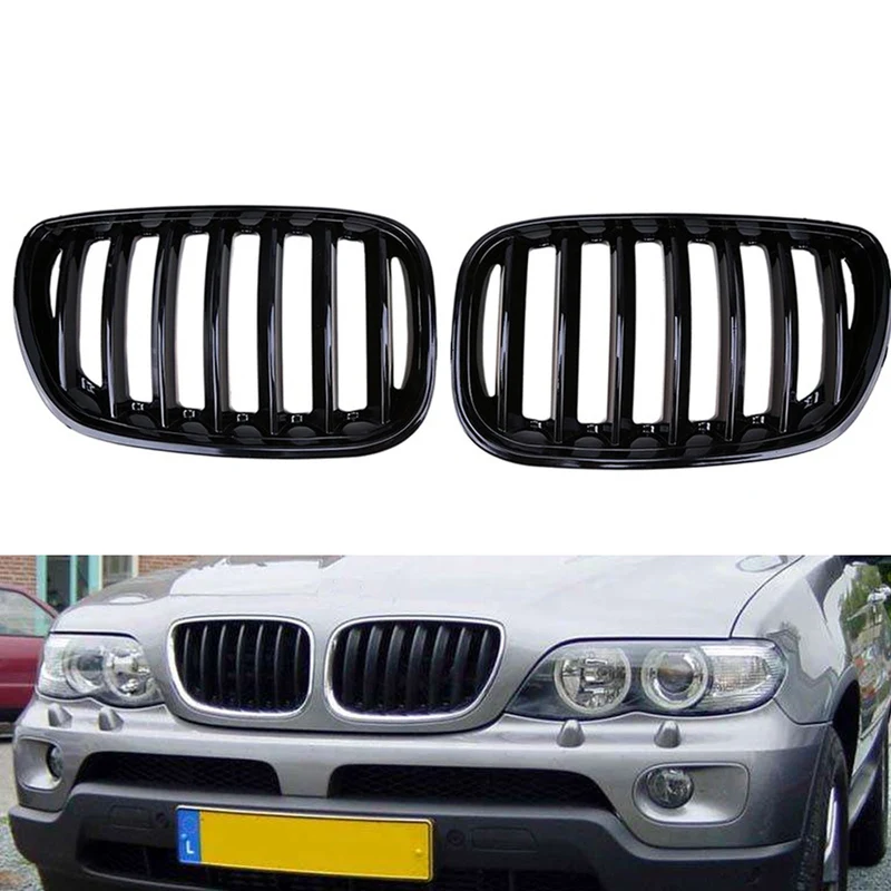 Grille Calandre Avant Noir Brillant BMW X5 E53 2004-2006