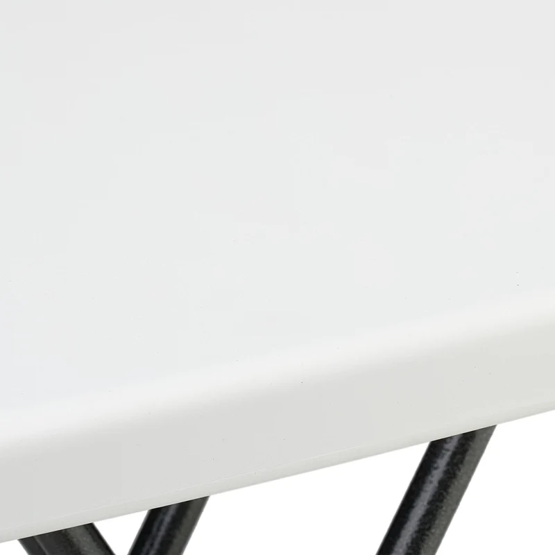 Table de camping pliante extérieur 120 x 60 x 74 cm conviviale et compacte design moderne en plastique blanc 13_0015781