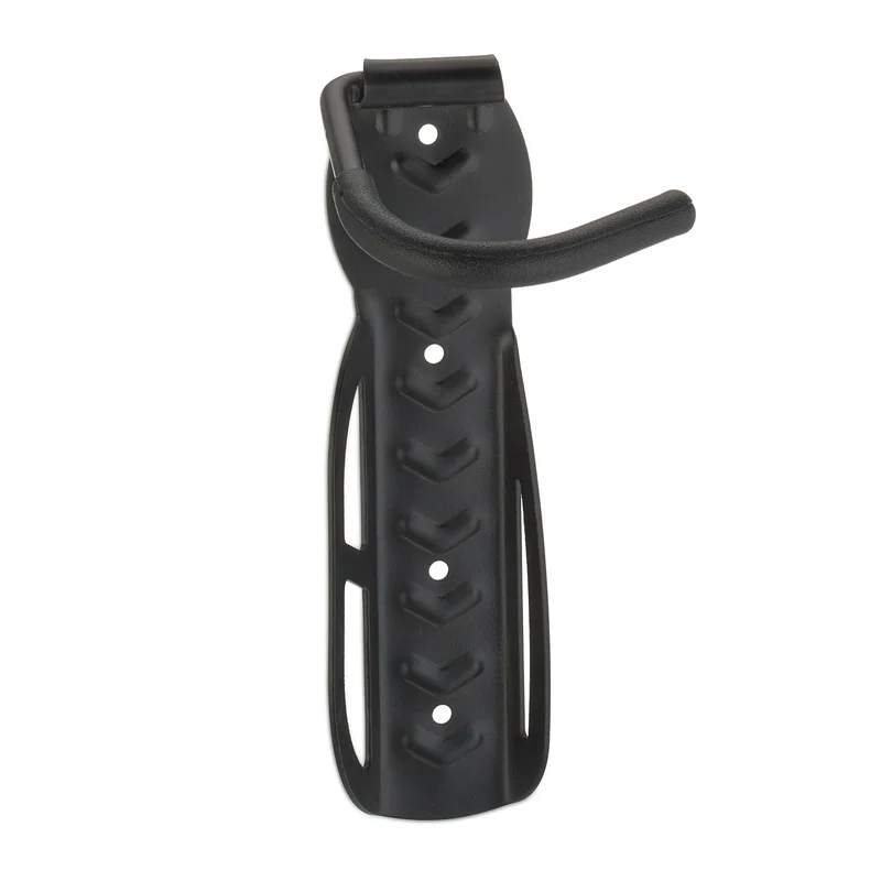 Lot de 6 supports muraux pour vélo rangement vertical fixé au mur garage cave 25 kg en plastique noir 13_0012789