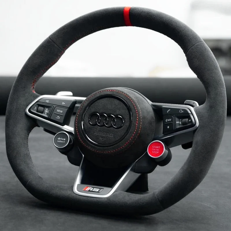 Couvre Volant Audi R8 TT GEN2 Surpiqûres Personnalisables