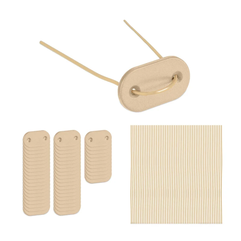 Lot de 52 attaches brise-vue pratique montages faciles jardin extérieur 15 x 0,1 cm en plastique gris 13_0012954