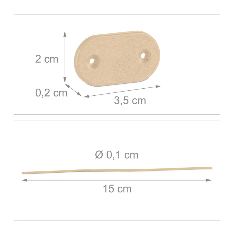 Lot de 52 attaches brise-vue pratique montages faciles jardin extérieur 15 x 0,1 cm en plastique gris 13_0012954