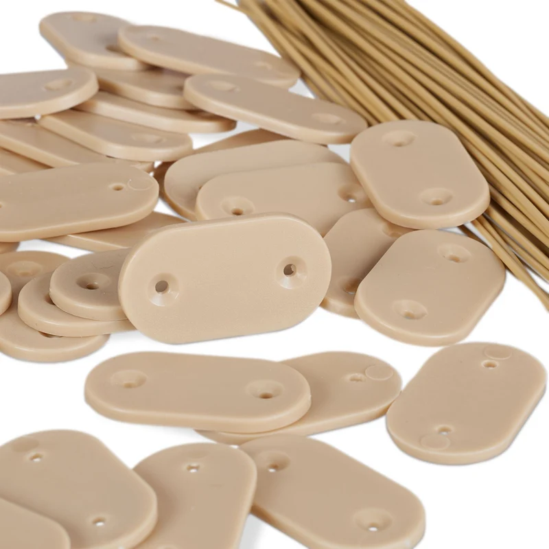 Lot de 52 attaches brise-vue pratique montages faciles jardin extérieur 15 x 0,1 cm en plastique gris 13_0012954