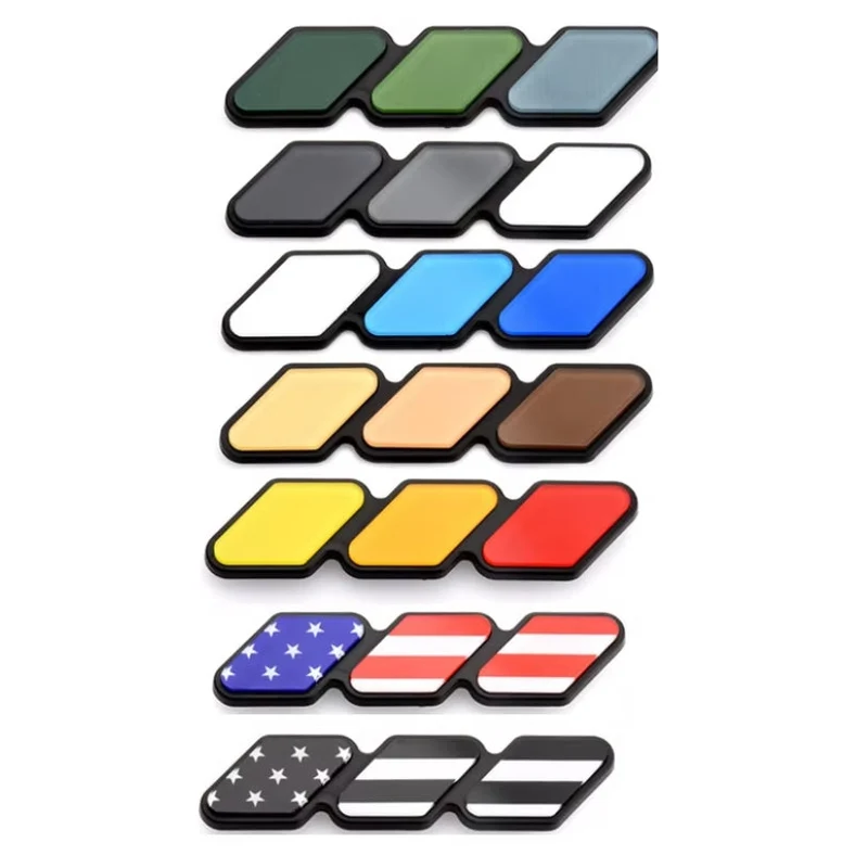Badge 3 Couleurs Grille Avant Voiture