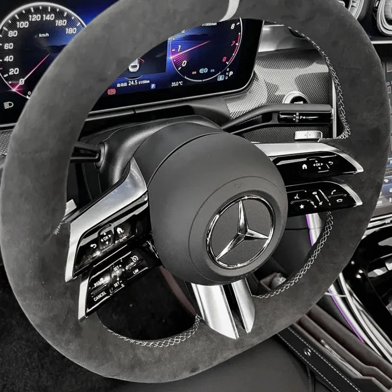 Couvre Volant Mercedes W206 Cuir Surpiqures