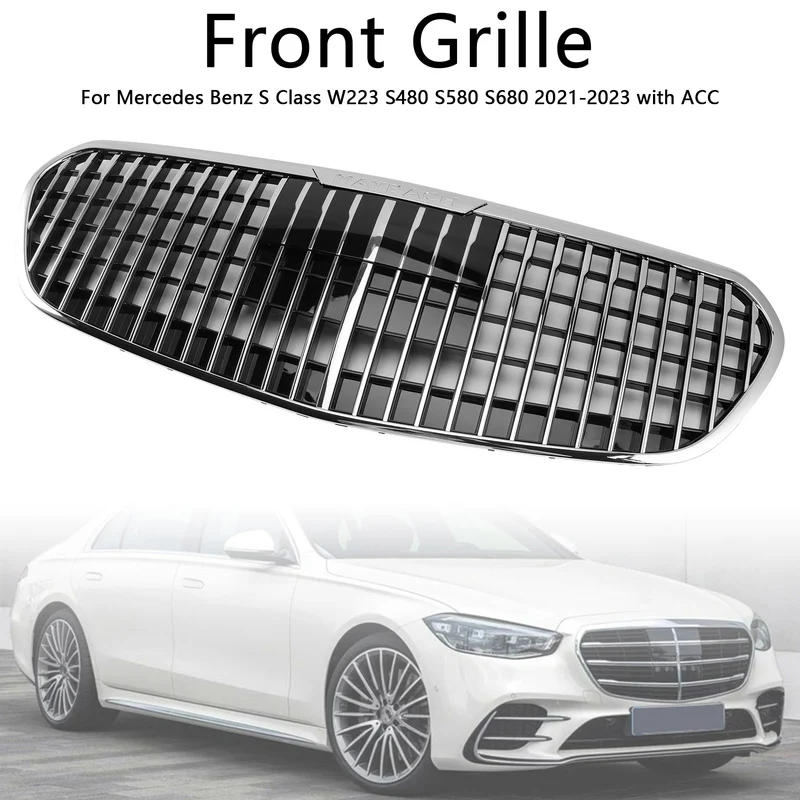 Grille Pare-Chocs Chrome Mercedes Classe S W223 S580 S680 2021-2023