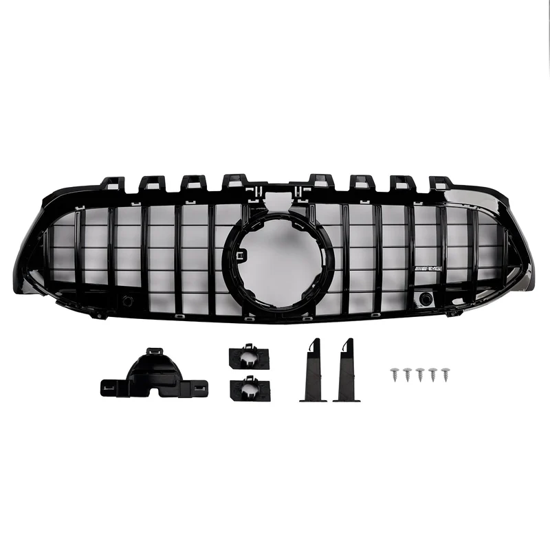 Grille Pare-Chocs GT Noir Mercedes Classe A W177 2019-2023 avec visserie