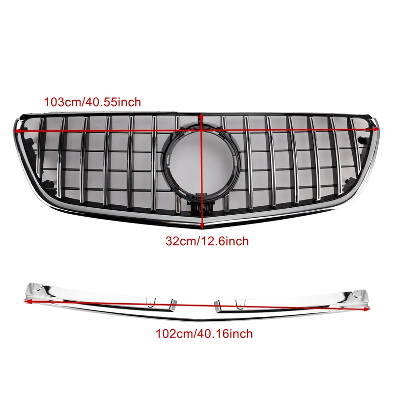 Grille Pare-Chocs Chrome Style GT Mercedes Vito W447