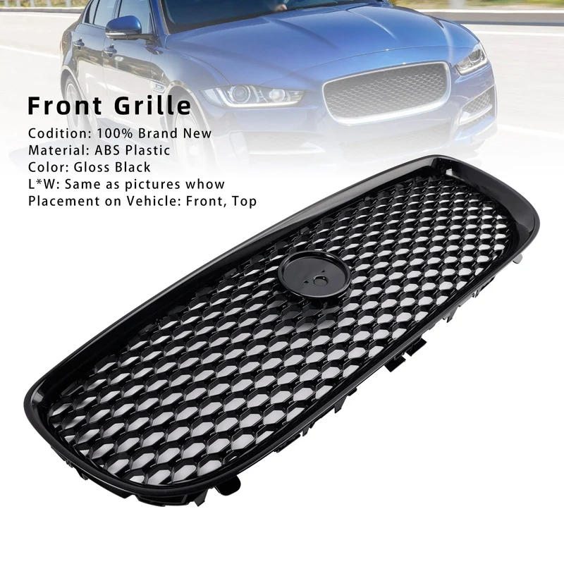 Grille Pare-Chocs Nid d'Abeille Noir Brillant Jaguar XE 2015-2018