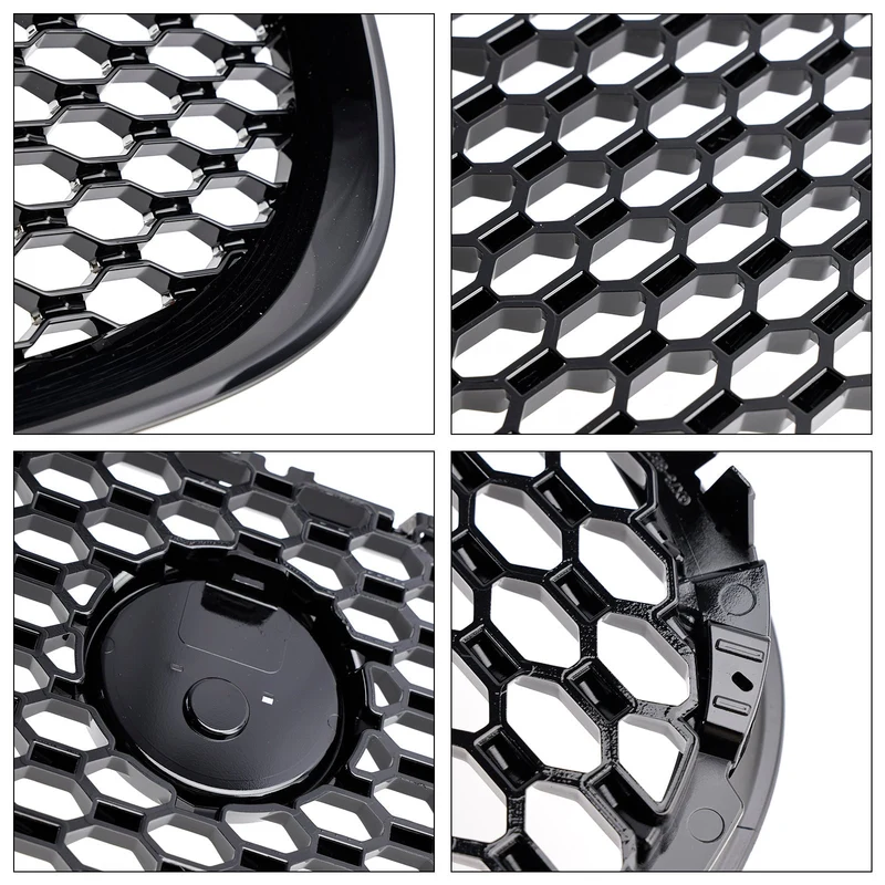 Grille Pare-Chocs Nid d'Abeille Noir Brillant Jaguar XE 2015-2018
