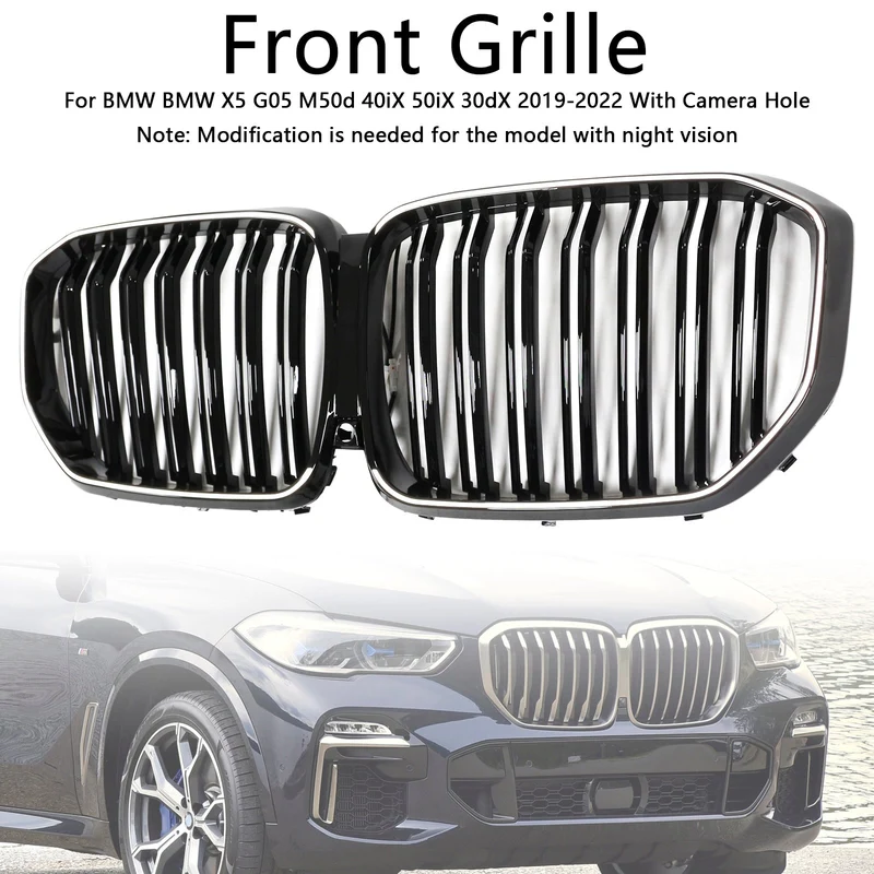 Calandre Double Lamelles Noir BMW X5 G05 M Performance 2019-2022