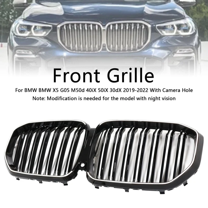 Calandre Double Lamelles Noir BMW X5 G05 M Performance 2019-2022