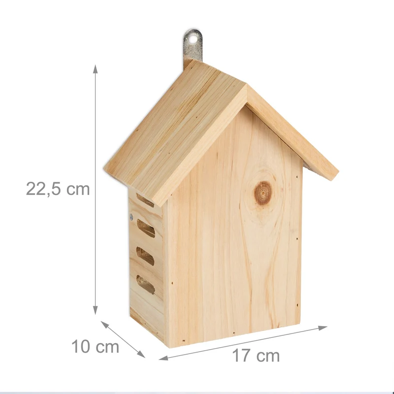 Hôtel à insectes en bois de sapin pour coccinelles jardin 25 x 20 x 15 cm pratique et écologique en bois naturel 13_0015254