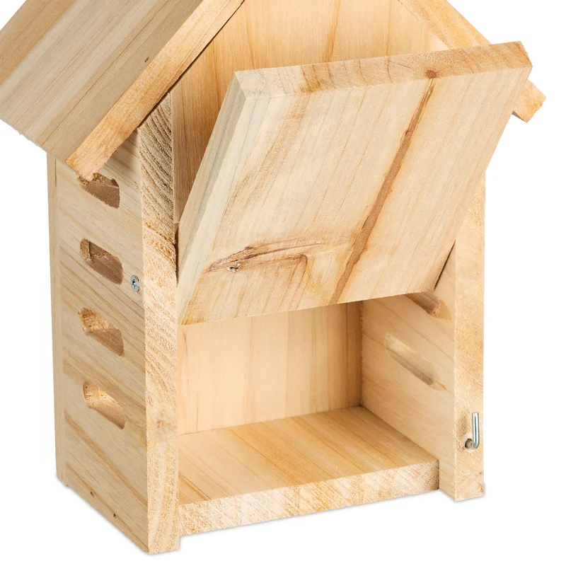 Hôtel à insectes en bois de sapin pour coccinelles jardin 25 x 20 x 15 cm pratique et écologique en bois naturel 13_0015254